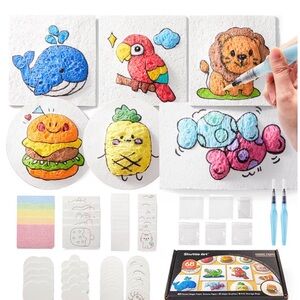 68 Pcs Magic Foam Texture Painting Refill Paper Kit